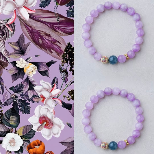 【Fire Element Bracelets-Kunzite】Fire Element, Natural purple Spodumene Bracelet, Stone of Grace, Stone of Charm