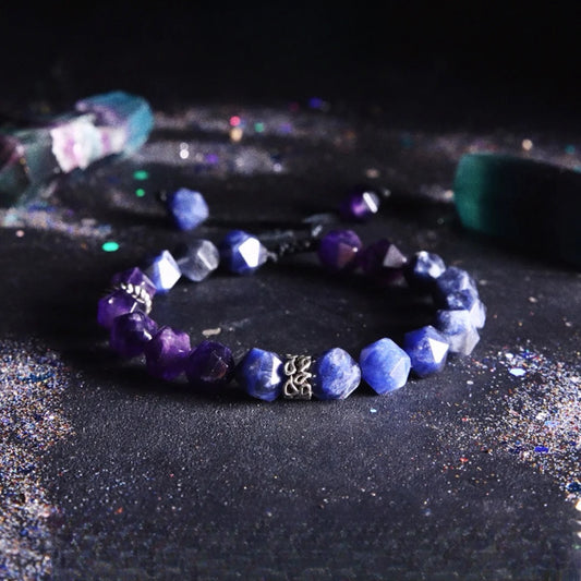 【Five Element Bracelets-Amethyst】Fire Energy, Natural Amethyst Bracelet, Stone of Safeguard, Stone of Growth